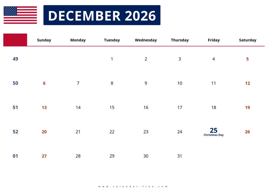 december-2026-us-calendar-federal-holidays
