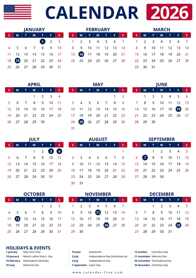 Calendrier 2025 Imprimable